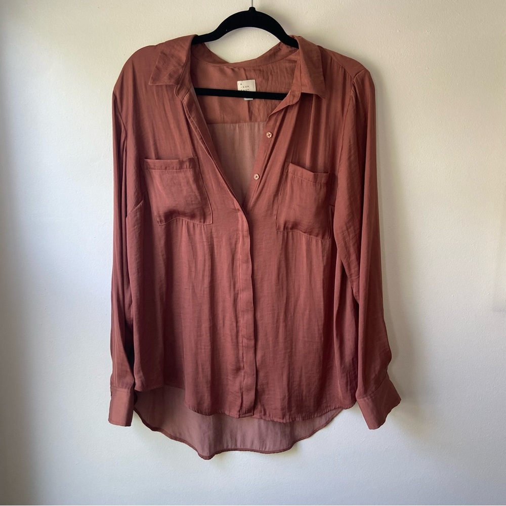 A New Day Pink Relaxed Button Down Shirt